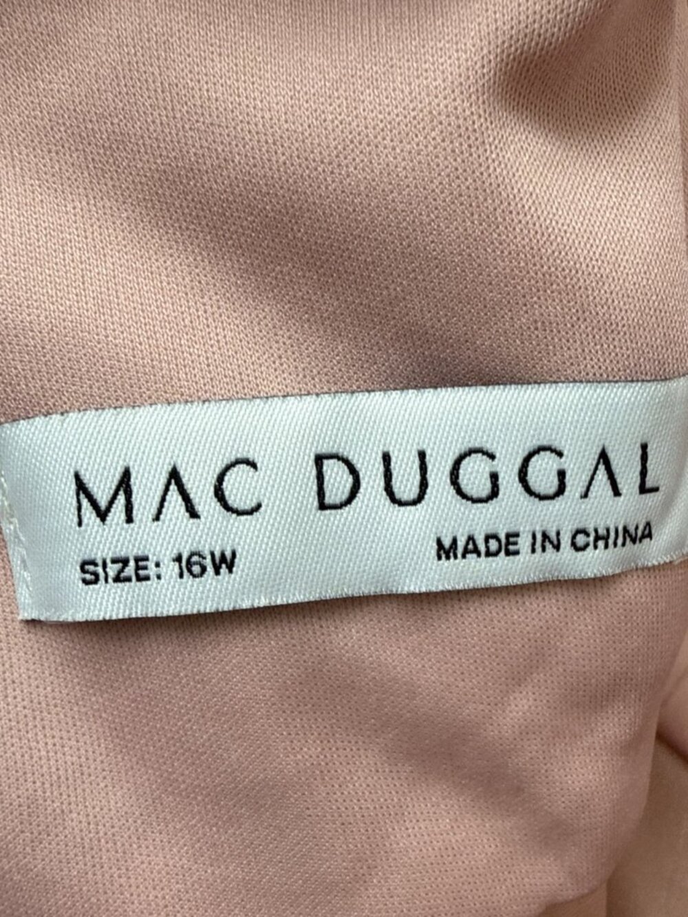 Mac Duggal Size 16 W Pink Evening Gown Formal Maxi Dress Halter Beaded Waist NWT - Picture 11 of 12